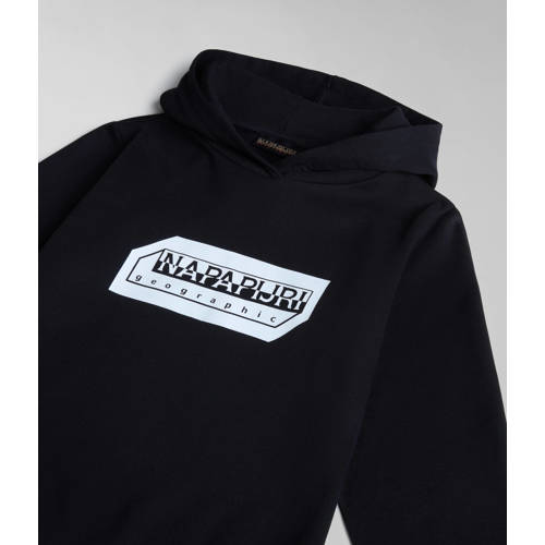 Napapijri hoodie met logo zwart wit Sweater Logo 140