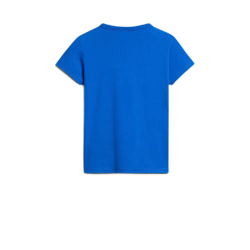 Napapijri T-shirt met logo blauw Katoen Ronde hals Logo 176