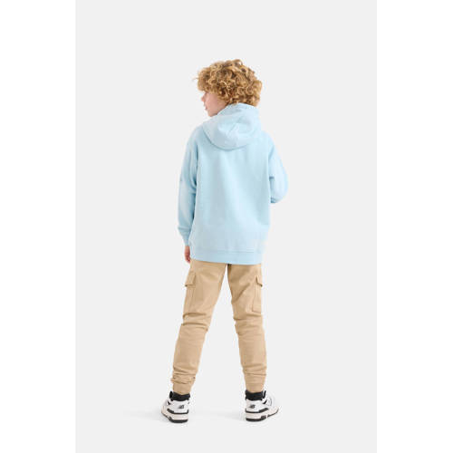 Shoeby tapered fit cargobroek zand Beige Jongens Katoen Effen 98 104