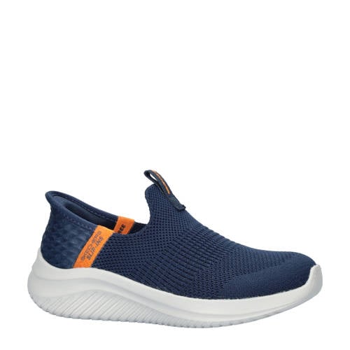 Skechers slip-on sneakers blauw Jongens Textiel Effen - 28