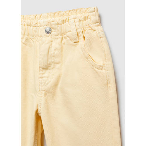 Mango Kids straight fit jeans geel Meisjes Denim Effen 116