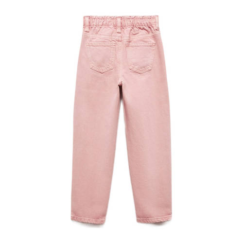 Mango Kids straight fit jeans roze Meisjes Denim 116