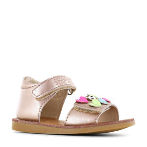 leren sandalen lichtroze metallic