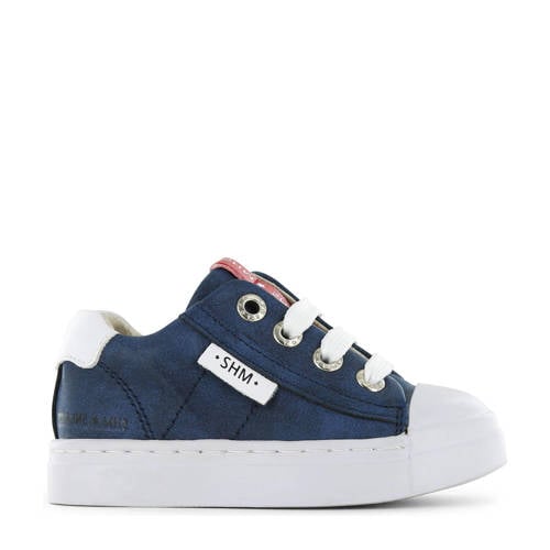 Shoesme leren sneakers donkerblauw Jongens Leer Effen - maat 23 afbeelding