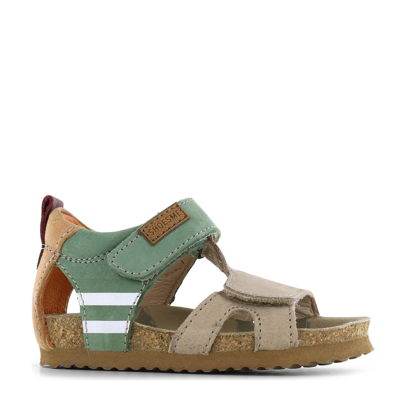 Shoesme leren sandalen groen grijs kleertjes