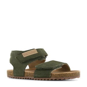 suède sandalen groen
