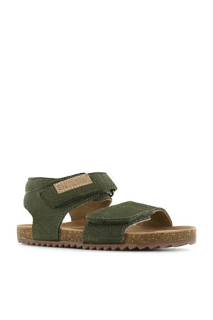 suède sandalen groen