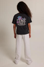 thumbnail: America Today gemêleerde wide leg joggingbroek grijs
