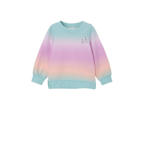 s.Oliver dip-dye sweater lila/blauw/zalm Paars Dip-dye - 104/110