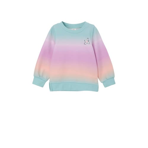 s.Oliver dip-dye sweater lila/blauw/zalm Paars Dip-dye