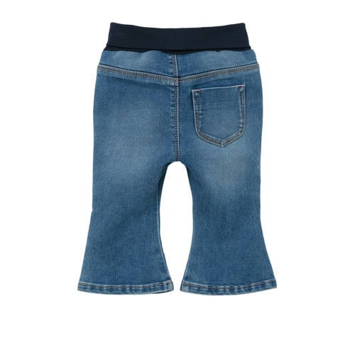 S.Oliver baby flared jeans medium blue denim Blauw Effen 56