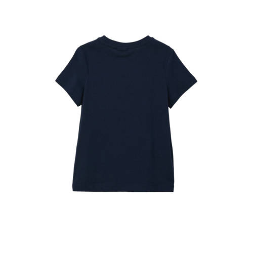 s.Oliver T-shirt met printopdruk donkerblauw Jongens Katoen Ronde hals 92 98