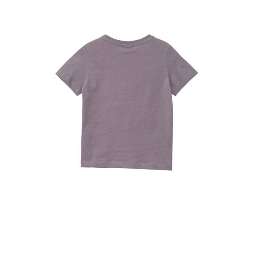 s.Oliver T-shirt met printopdruk grijs Jongens Katoen Ronde hals Printopdruk 92 98