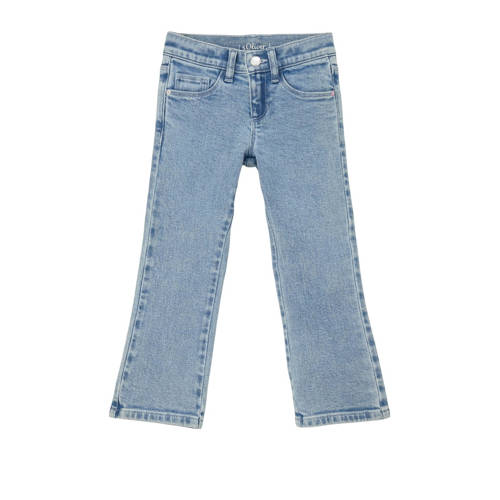 s.Oliver regular fit jeans light blue denim Blauw Meisjes Stretchdenim - 104