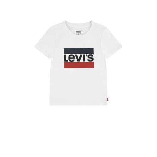 Levi's Kids T-shirt SPORTSWEAR met logo wit/rood/blauw Meisjes Katoen Ronde hals