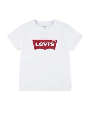 T-shirt BATWING met logo wit/rood