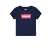 Levi's Kids T-shirt BATWING met logo donkerblauw/roze