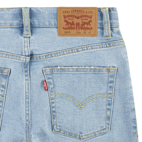 Levis Levi's Kids 501 ORIGINAL regular fit jeans luxor last Blauw Jongens Stretchdenim 140