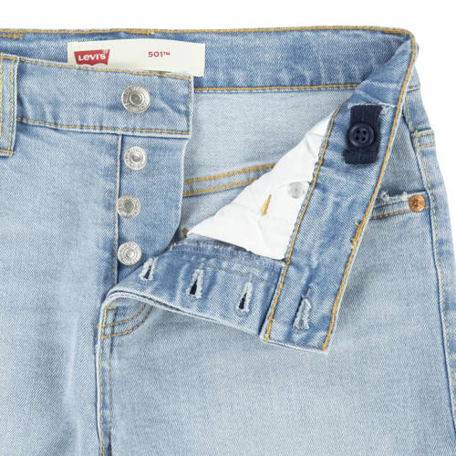 Levis Levi's Kids 501 ORIGINAL regular fit jeans luxor last Blauw Jongens Stretchdenim 140