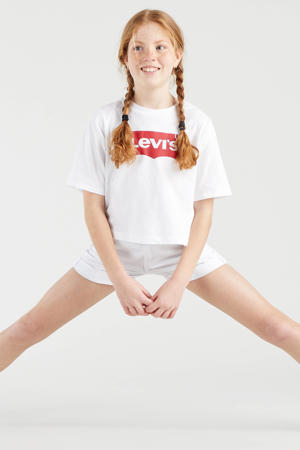 T-shirt LIGHT BRIGHT MEET & GREET met logo wit/rood