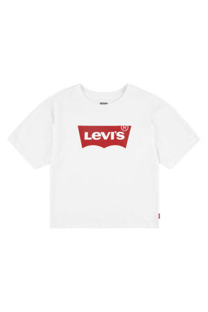 T-shirt LIGHT BRIGHT MEET & GREET met logo wit/rood