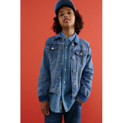 Levi's Kids spijkerjas bristol Blauw Jongens Katoen Klassieke kraag Effen - maat 92 afbeelding