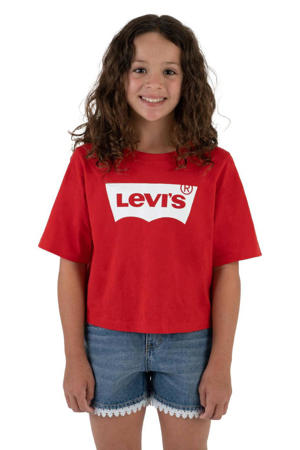 T-shirt LIGHT BRIGHT MEET & GREET met logo rood/wit