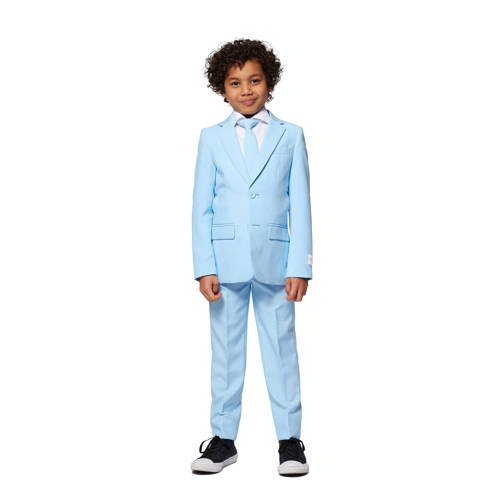 OppoSuits kostuum lichtblauw Jongens Polyester Reverskraag Effen - maat 122/128 afbeelding