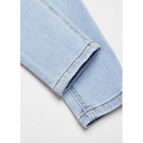Mango Kids straight fit jeans changeant blauw Meisjes Katoen Effen 80