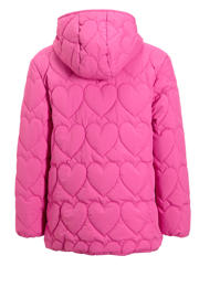 thumbnail: Orange Stars gewatteerde winterjas Rachael met hartjes roze