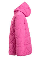 thumbnail: Orange Stars gewatteerde winterjas Rachael met hartjes roze