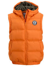 thumbnail: Oranje jongens anytime 2 in 1 winterjas van nylon met effen, lange mouwen en capuchon