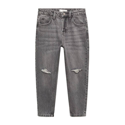 Mango Kids straight fit jeans changeant grijs Jongens Katoen Effen - 116