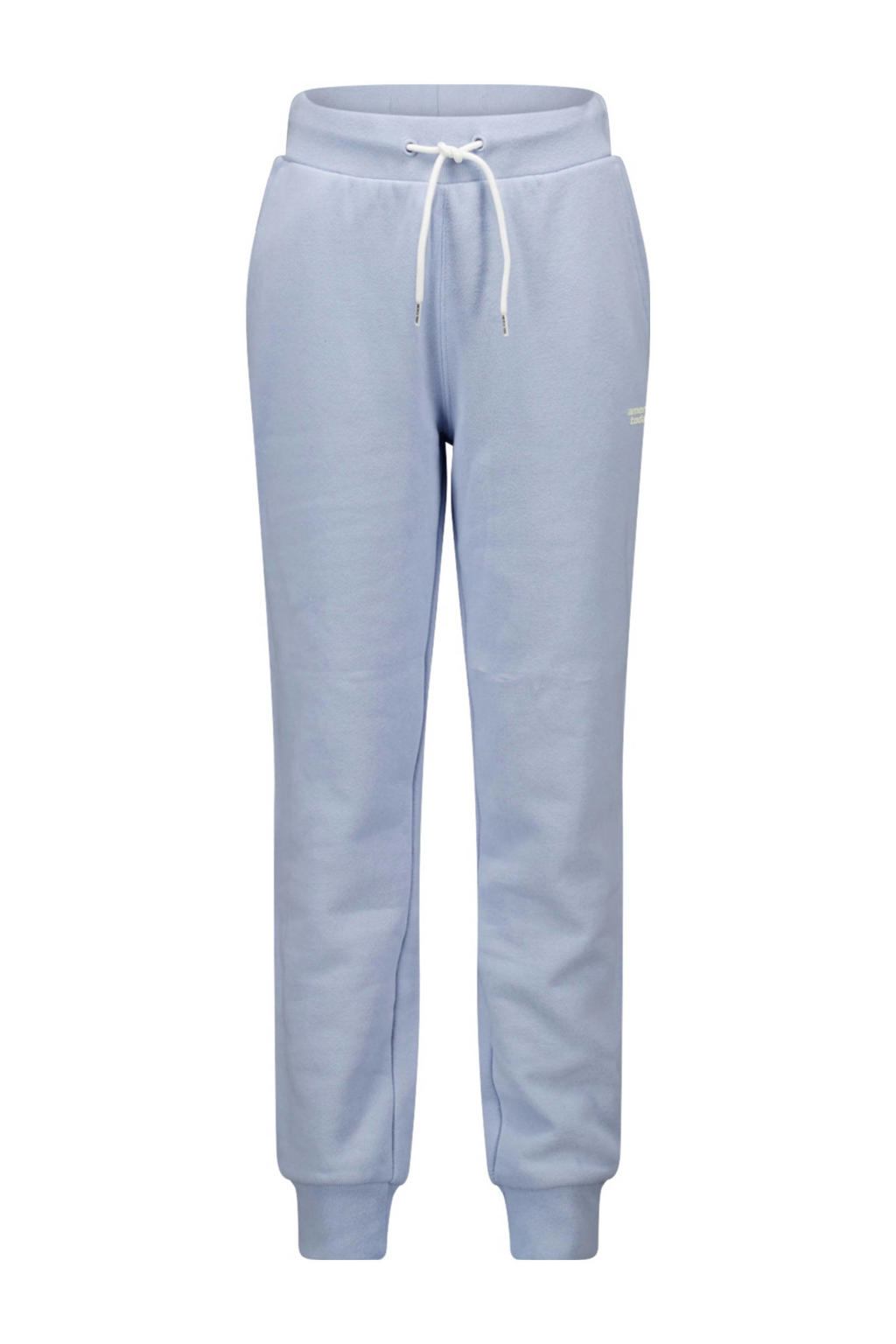 Blauwe meisjes America Today joggingbroek van katoen met slim fit, regular waist, elastische tailleband met koord en effen