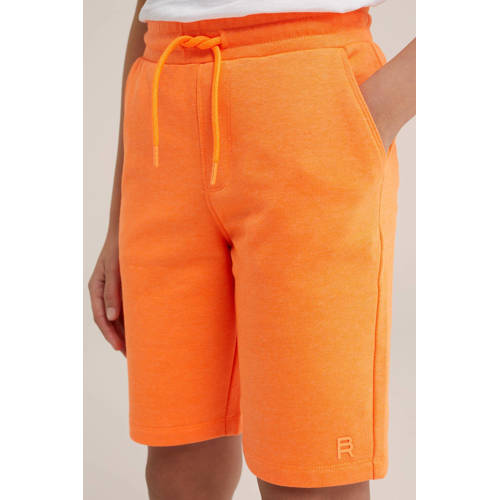 WE Fashion slim fit sweatshort oranje Effen 116 | Sweatshort van