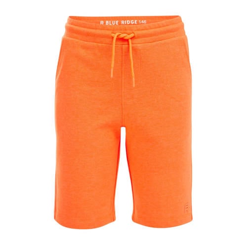WE Fashion slim fit sweatshort oranje Effen - 110 | Sweatshort van WE Fashion