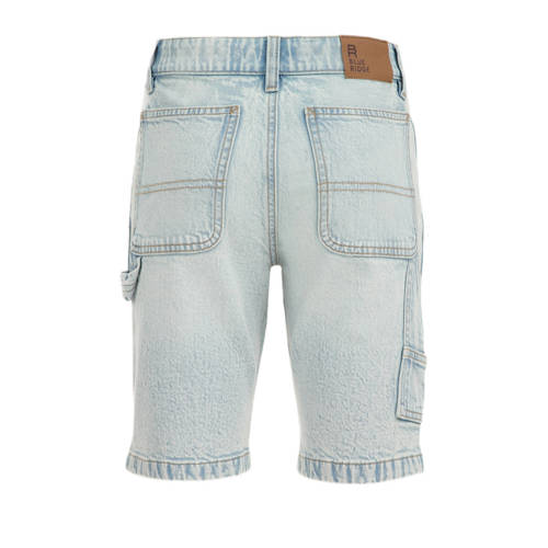 WE Fashion carpenter denim short Korte broek Blauw Effen 158