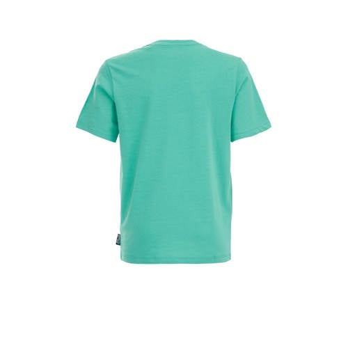 WE Fashion T-shirt met printopdruk simply green Groen Jongens Katoen Ronde hals 134 140