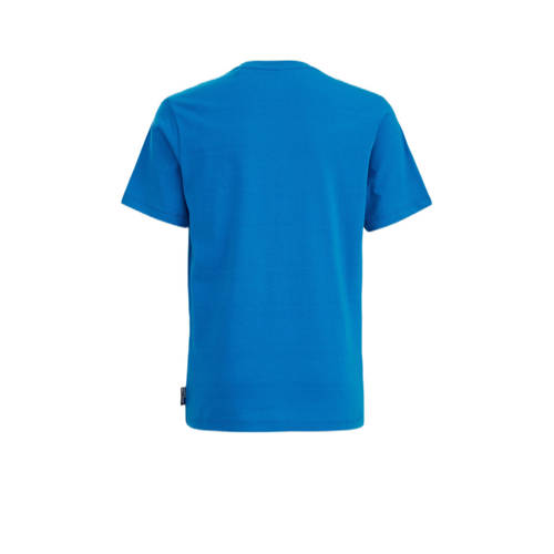 WE Fashion T-shirt met printopdruk cashmere blue Blauw Jongens Katoen Ronde hals 158 164