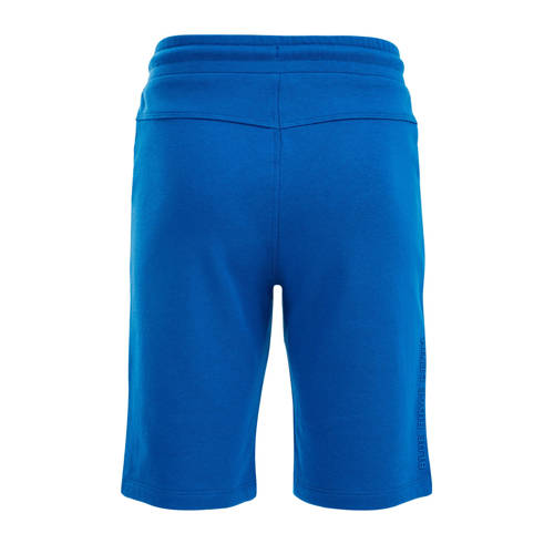 WE Fashion slim fit sweatshort blauw Effen 116 | Sweatshort van