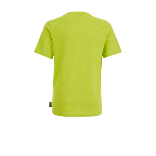 WE Fashion T-shirt met printopdruk high-rise Groen Jongens Katoen Ronde hals 158 164