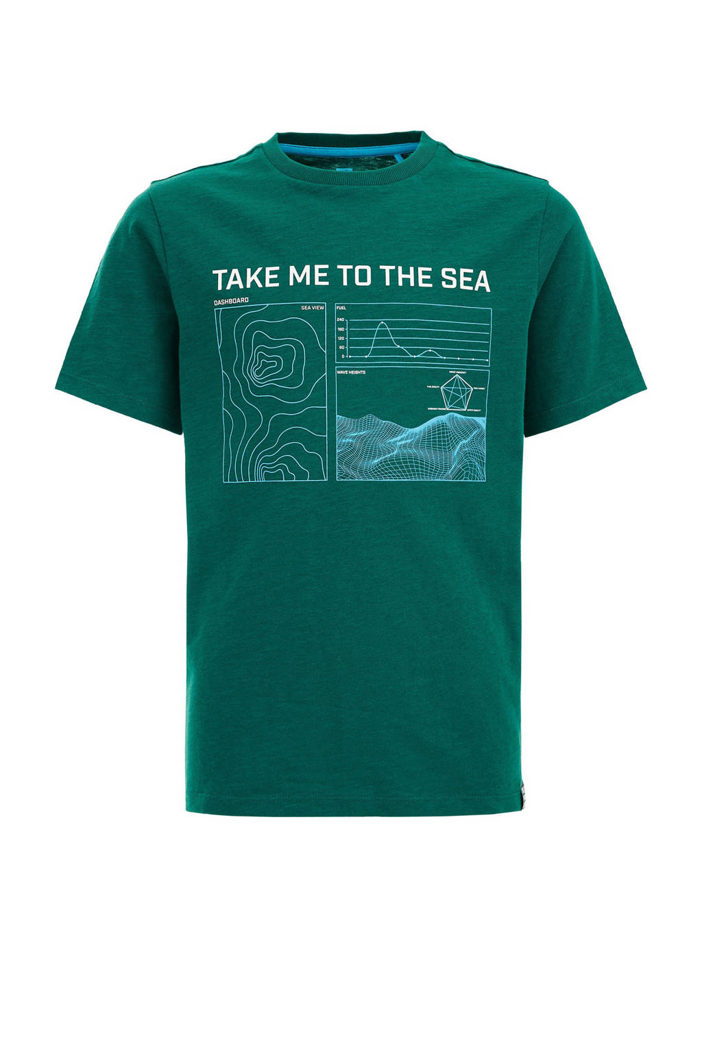 T-shirt met printopdruk groen