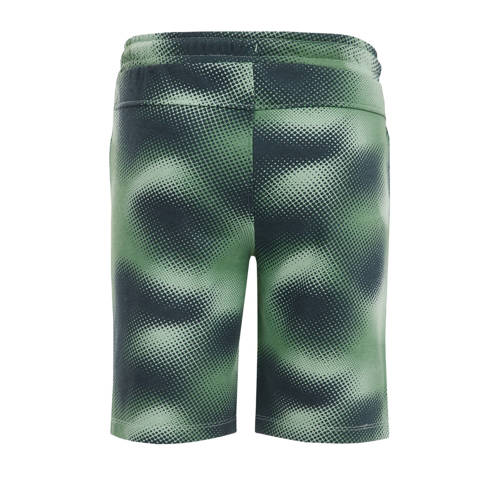 WE Fashion dip-dye slim fit sweatshort groen Jongens Katoen Dip-dye 104