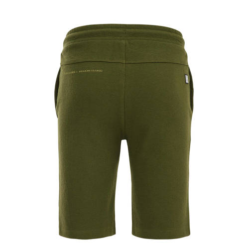 WE Fashion sweatshort mosgroen Effen 104 | Sweatshort van