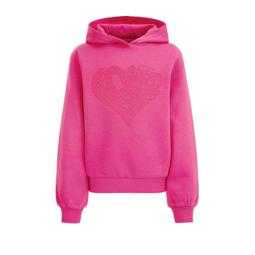 WE Fashion sweater roze Effen