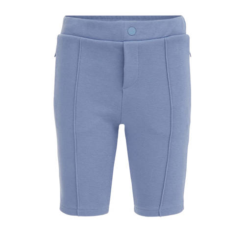 WE Fashion slim fit sweatshort blauw Jongens Polyester Effen - 104