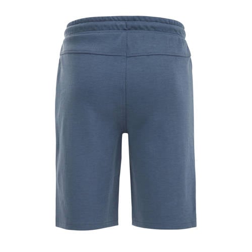 WE Fashion slim fit sweatshort blauw Effen 110 | Sweatshort van