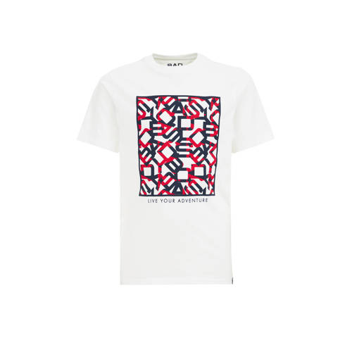 WE Fashion T-shirt met printopdruk wit Jongens Katoen Ronde hals Printopdruk