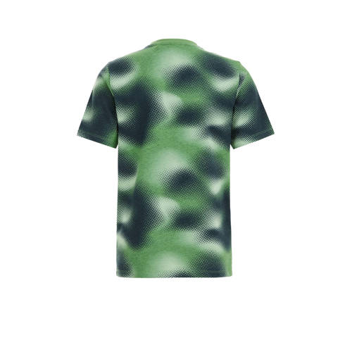 WE Fashion tie-dye T-shirt groen Jongens Katoen Ronde hals Tie-dye 122 128