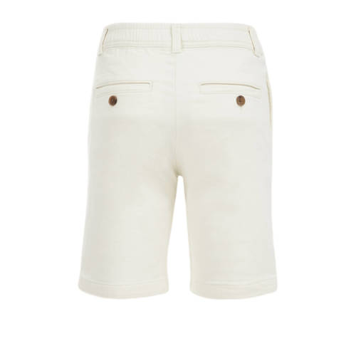 WE Fashion tapered fit chino short Korte broek Ecru Jongens Katoen Effen 98